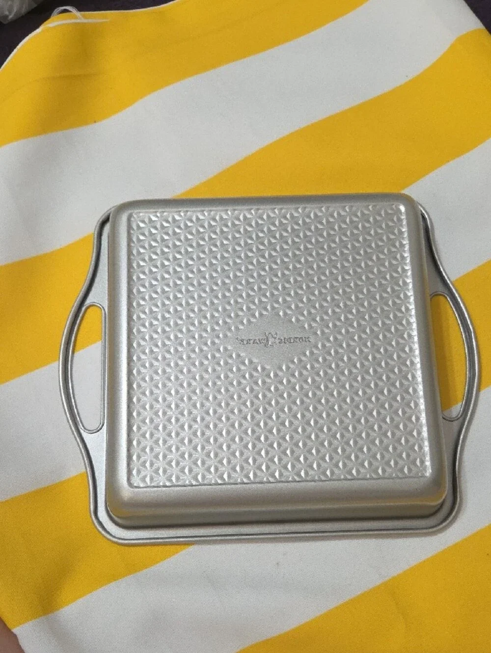 Nordic Ware Silver Square Nonstick Baking Pan with Side Handles